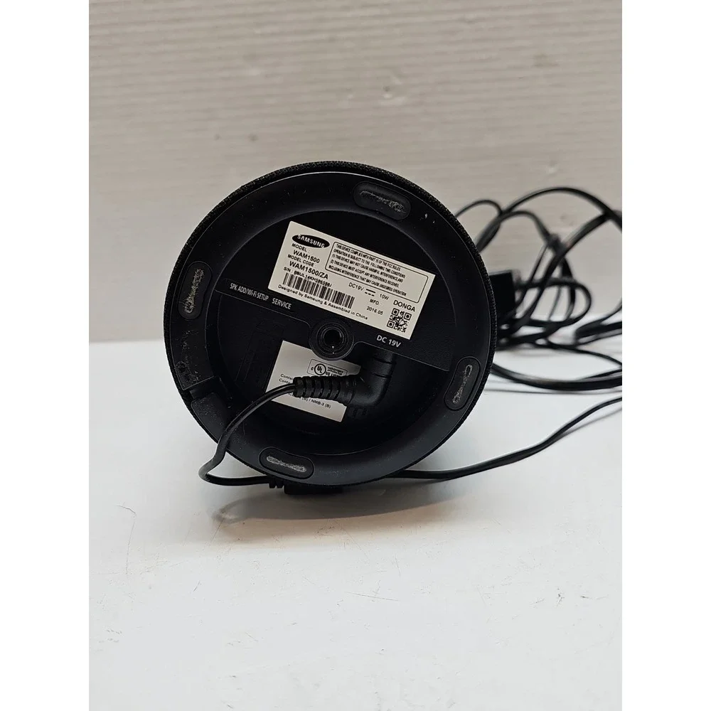 Samsung WAM1500/ZA Smart Speaker Wi-Fi Cylinder Black Fabric Plastic